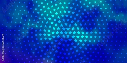 Light Pink, Blue vector background with small and big stars. Blur decorative design in simple style with stars. Pattern for websites, landing pages.