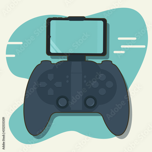 Drone controller vector illustration. Drone technology concept