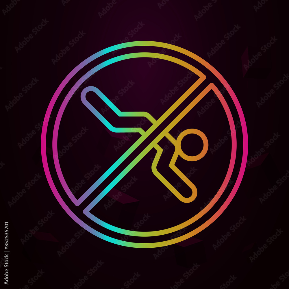 No diving sign nolan icon Simple thin line, outline vector of Swimming poll icons for ui and ux, website or mobile application No diving sign nolan icon Simple thin line, outline vector of Swimming poll icons for ui and ux, website or mobile application