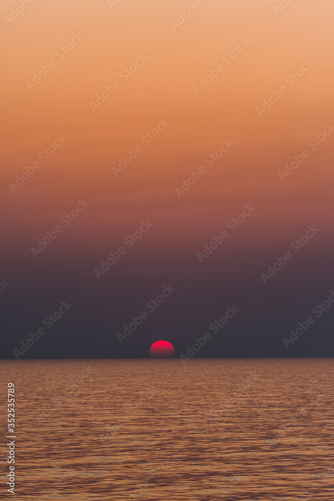 Spectacular Sunset over the Sea of Japan, near Akita Japan Spectacular Sunset over the Sea of Japan, near Akita Japan