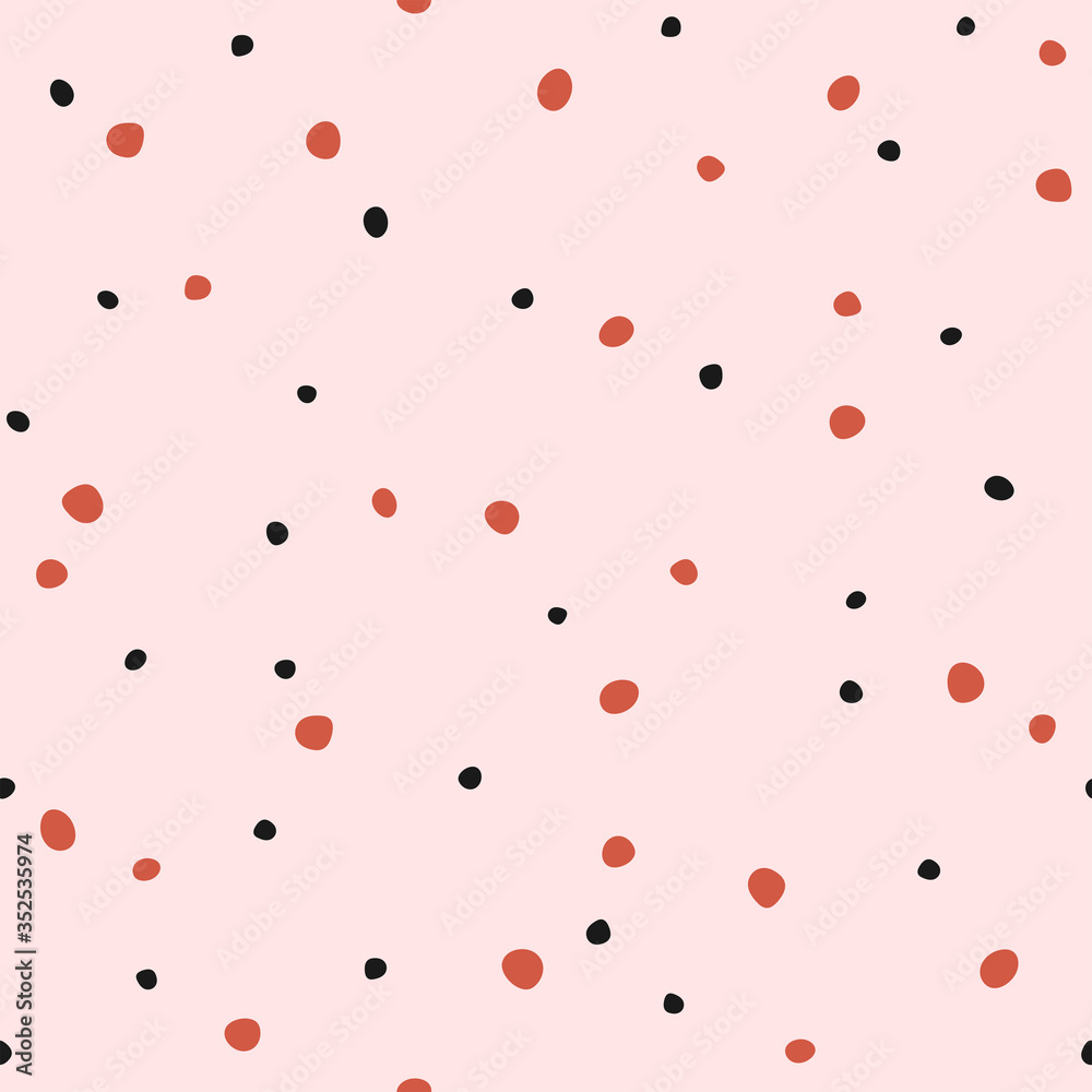 Simple seamless pattern with rounded spots. Irregular polka dot. Vector illustration. Simple seamless pattern with rounded spots. Irregular polka dot. Vector illustration.