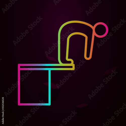 Springboard man nolan icon Simple thin line, outline vector of Swimming poll icons for ui and ux, website or mobile application