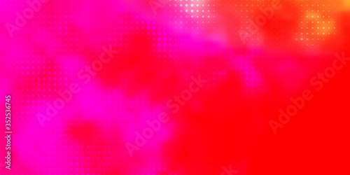 Light Pink, Yellow vector layout with circle shapes. Abstract decorative design in gradient style with bubbles. Pattern for websites.