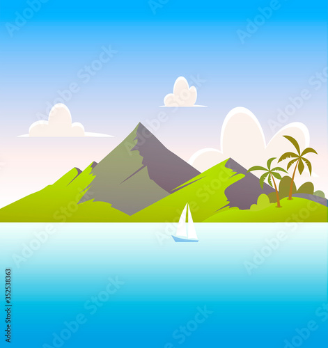 landscape with mountain and...