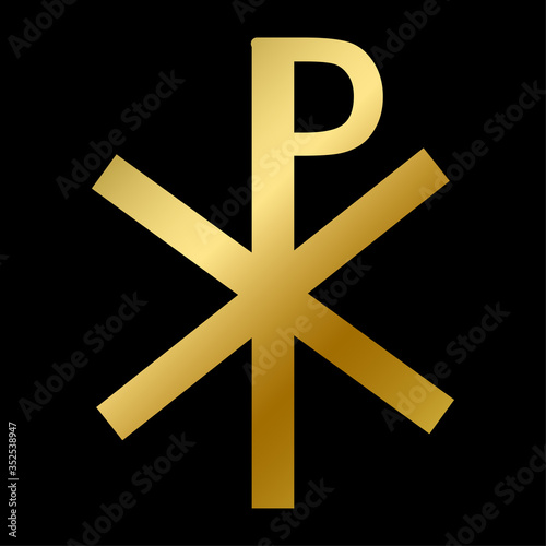 Chi rho symbol isolated christianity religion sign photo