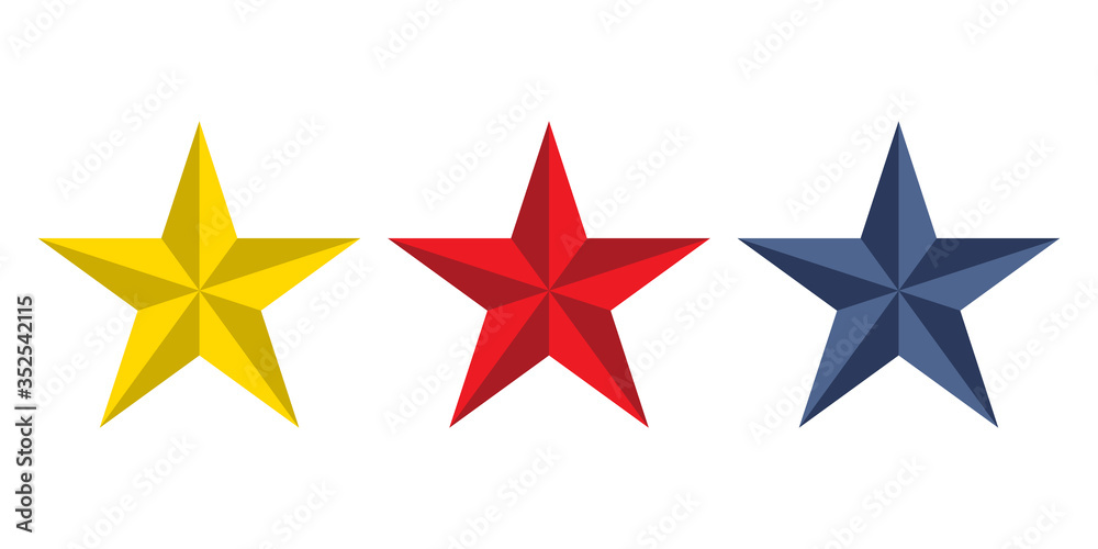 Star icons isolated on white background. Vector illustration Star icons isolated on white background. Vector illustration