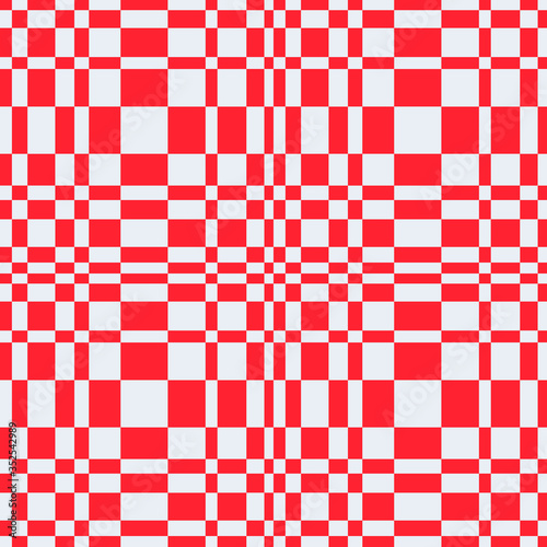 Seamless checkered background. Red and light gray squares.