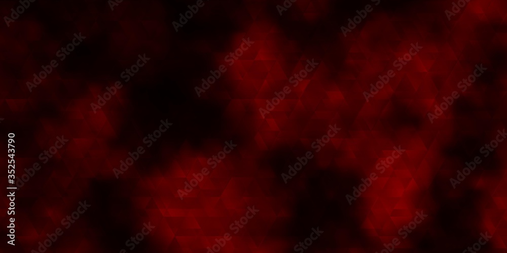 Dark Red vector template with lines, triangles.