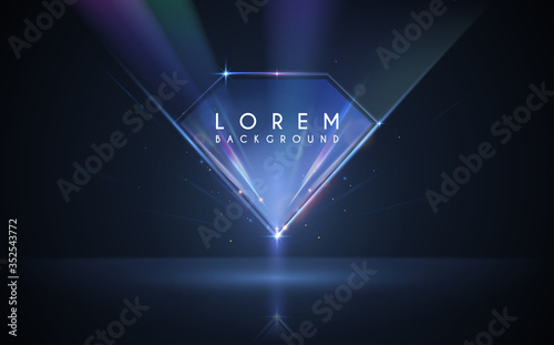 Abstract blue light shape background