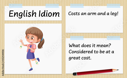 English idiom costs an arm and a leg template