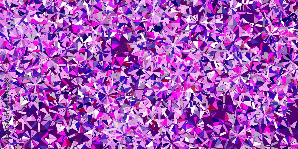 Light purple, pink vector beautiful snowflakes backdrop with flowers. Light purple, pink vector beautiful snowflakes backdrop with flowers.