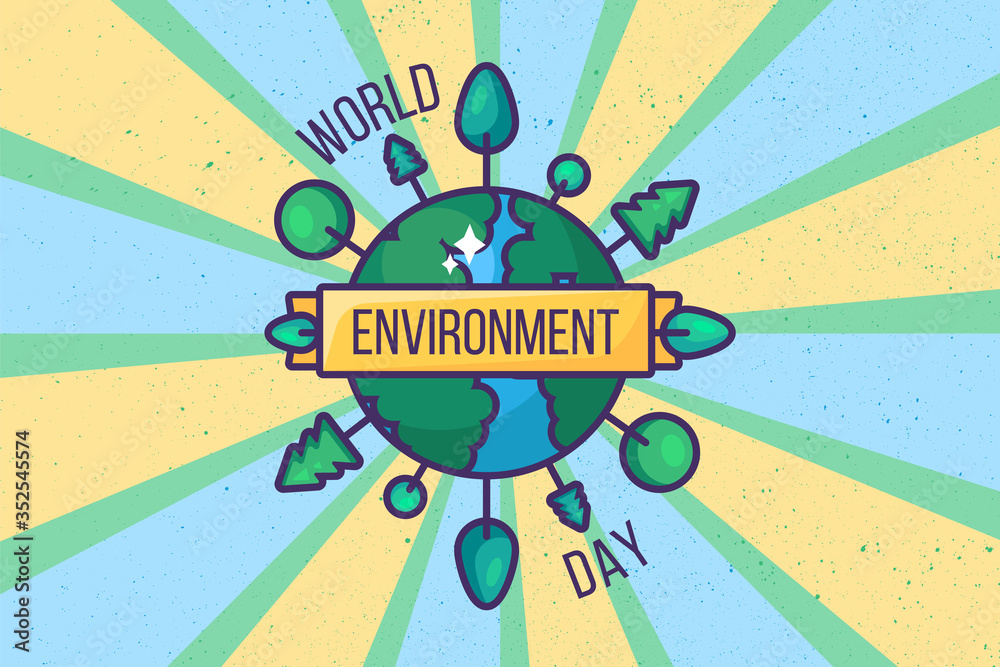 World environment day poster background or card