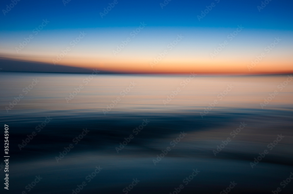 Abstract sunset over the sea