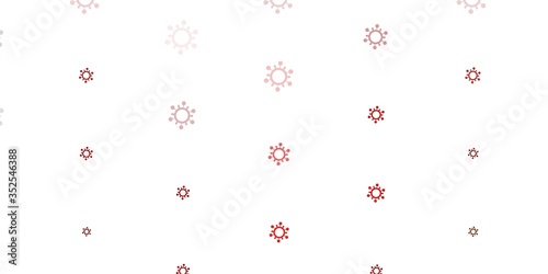 Light Orange vector pattern with coronavirus elements.