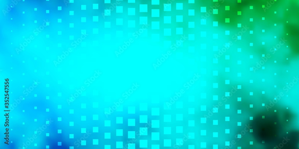 Light BLUE vector backdrop with rectangles. Colorful illustration with gradient rectangles and squares. Pattern for busines booklets, leaflets