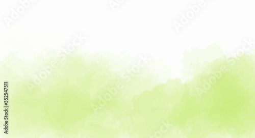 Soft Green watercolor background for your design  watercolor background concept  vector.