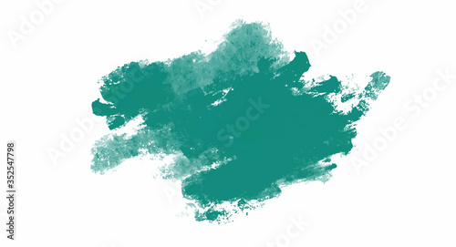 Green splash banner watercolor background for your design, watercolor background concept, vector.