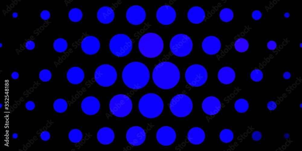 Dark BLUE vector background with circles. Illustration with set of shining colorful abstract spheres. Pattern for wallpapers, curtains. Dark BLUE vector background with circles. Illustration with set of shining colorful abstract spheres. Pattern for wallpapers, curtains.