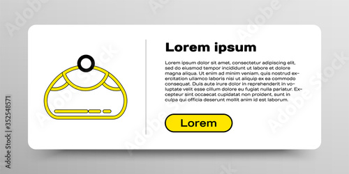 Line Jewish sweet bakery icon isolated on white background. Hanukkah sufganiyot. Jewish easter cake. Colorful outline concept. Vector.