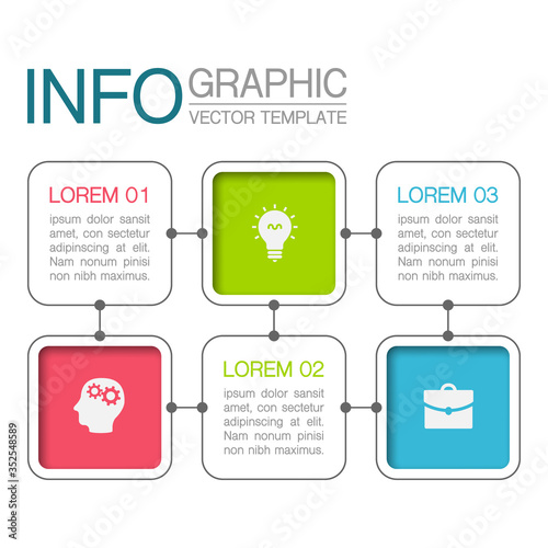 Vector iInfographic template for business, presentations, web design.