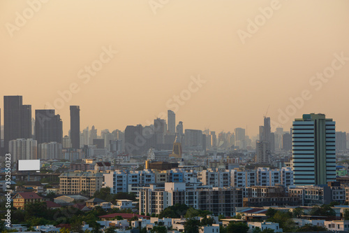 View of Bangkok, Thailand in the morning day.