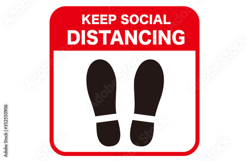 illustration of social distancing icon