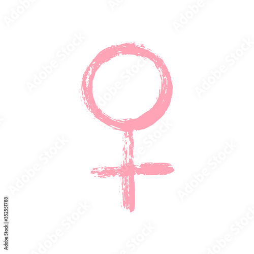 Isolated hand draw female sign