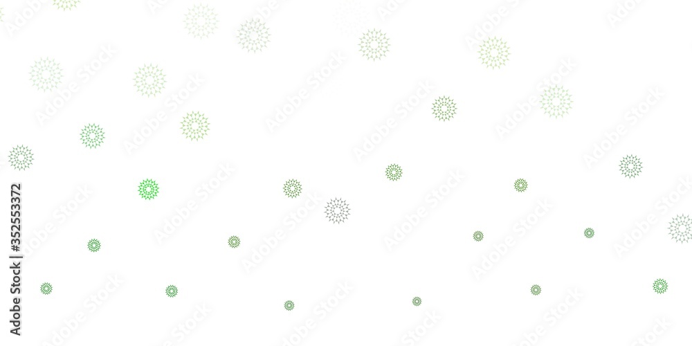 Light green vector doodle template with flowers. Light green vector doodle template with flowers.