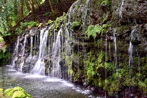 The view of waterfall in Kanagawa.