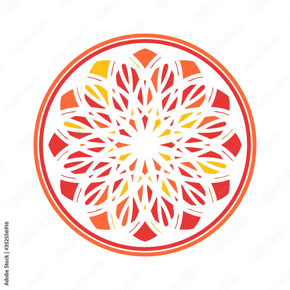 Obraz premium Colorful Mandala Vector Circular Ornament