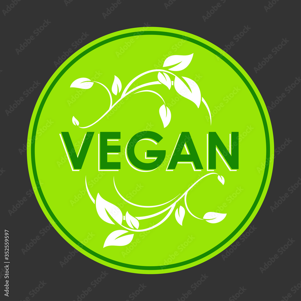 Vegan Organic Eco vector icon. Ecology Bio flat vector sign. Green leaf. Vector illustration Vegan Organic Eco vector icon. Ecology Bio flat vector sign. Green leaf. Vector illustration