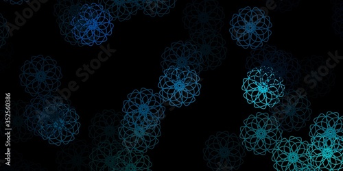 Dark Blue, Green vector texture with memphis shapes.