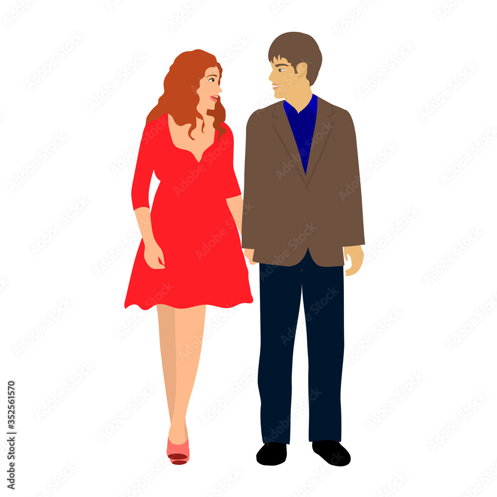 Boyfriend and girlfriend on a date. Boyfriend and girlfriend on a date.