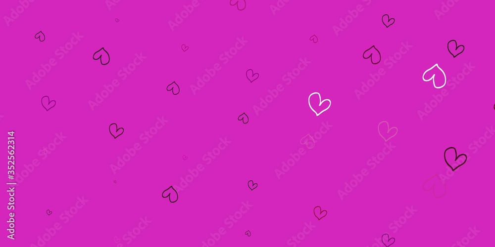 Light Pink vector backdrop with sweet hearts. Light Pink vector backdrop with sweet hearts.