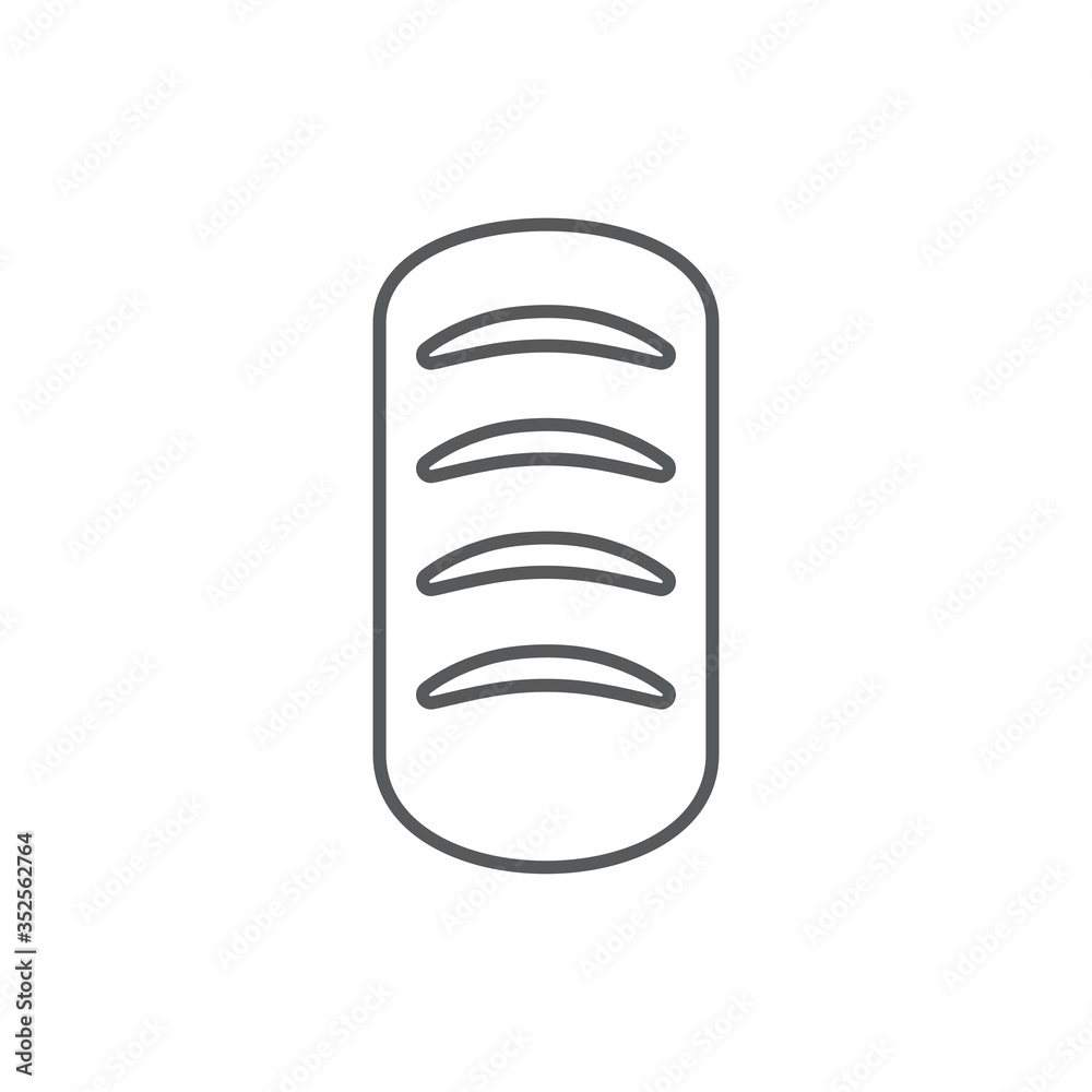 Loaf bread vector icon symbol food isolated on white background Loaf bread vector icon symbol food isolated on white background