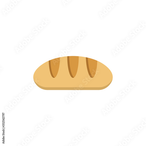 Loaf bread vector icon symbol food isolated on white background