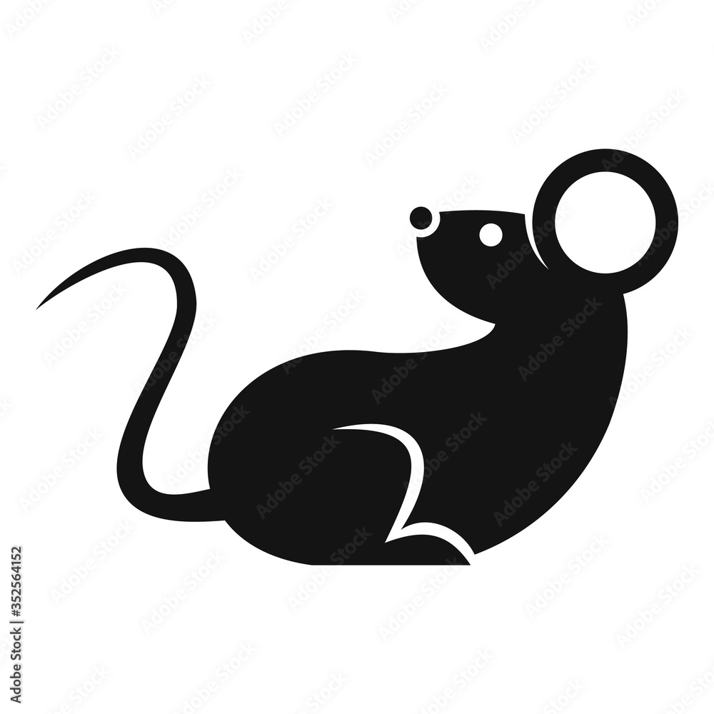 Fototapeta premium Chinese rat icon. Simple illustration of chinese rat vector icon for web design isolated on white background
