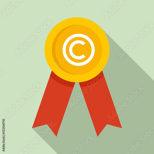 Franchise business emblem icon. Flat illustration of franchise business emblem vector icon for web design