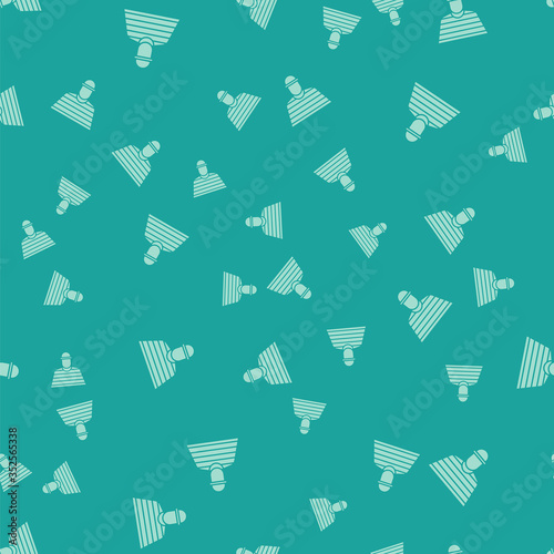 Green Prisoner icon isolated seamless pattern on green background. Vector Illustration.
