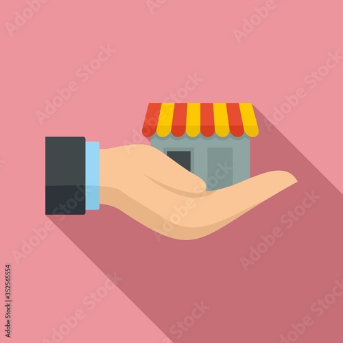 Take care franchise business icon. Flat illustration of take care franchise business vector icon for web design