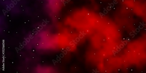 Dark Red vector background with colorful stars. Decorative illustration with stars on abstract template. Pattern for new year ad, booklets.