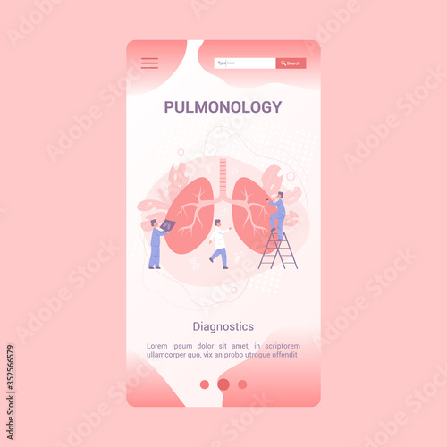 Medical specialty and examination mobile application banner.