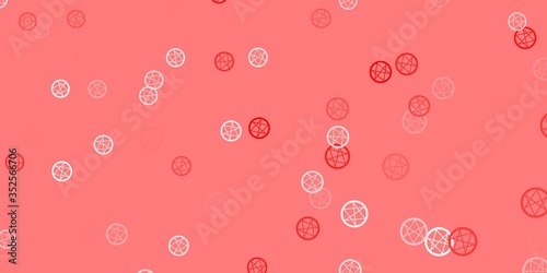 Light Red vector texture with religion symbols.