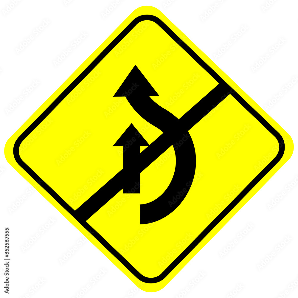 Traffic signs isolated on white background.vector illustration.