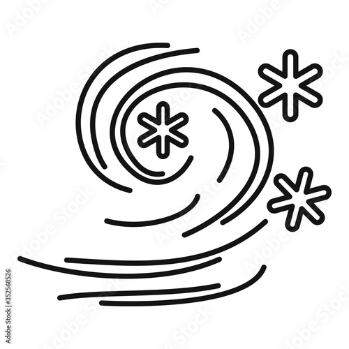 Wind blizzard icon. Outline wind blizzard vector icon for web design isolated on white background