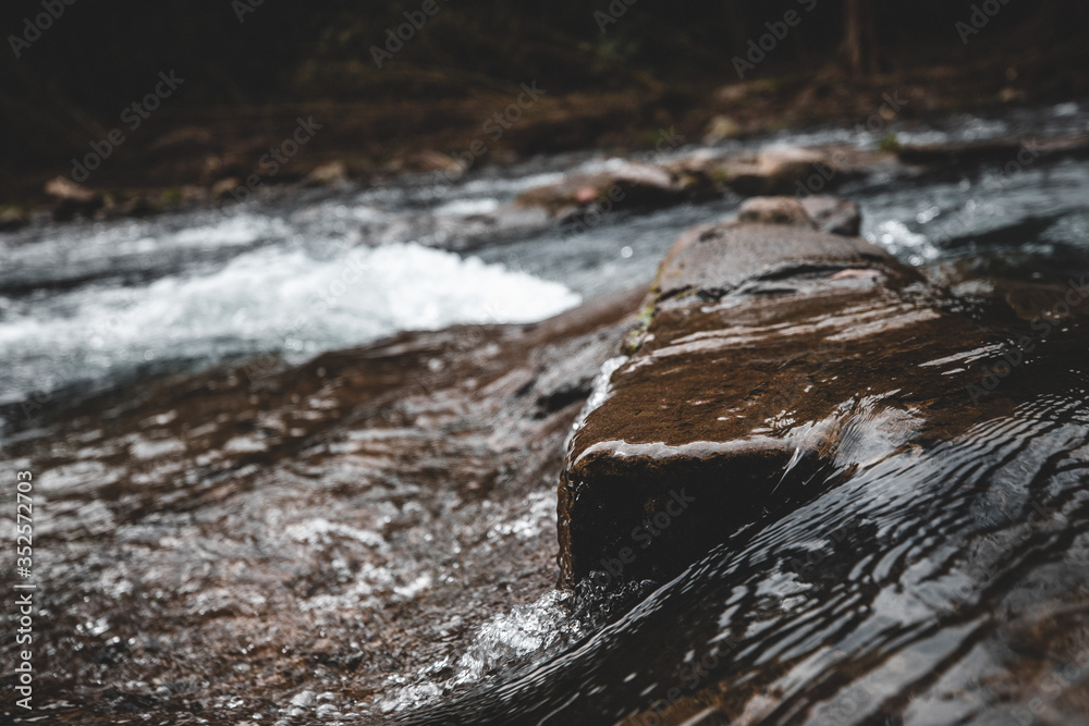 water flowing into the river water flowing into the river