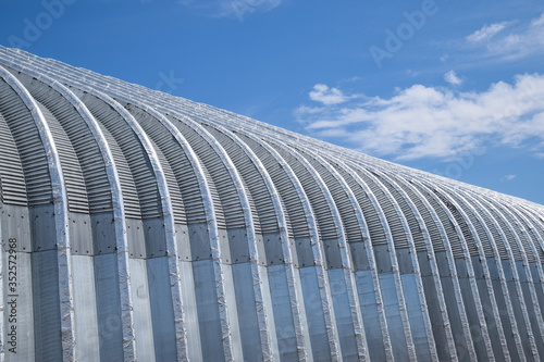 corrugated galvanized iron hangar. Construction