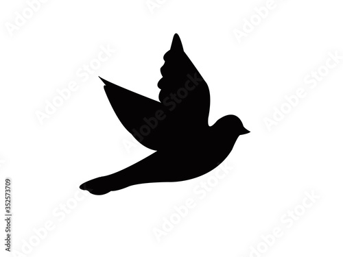 bird icon on white background.