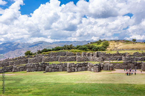 Sacsayhuaman fortress, Inca ruins in Cusco or cuzco town, Peru