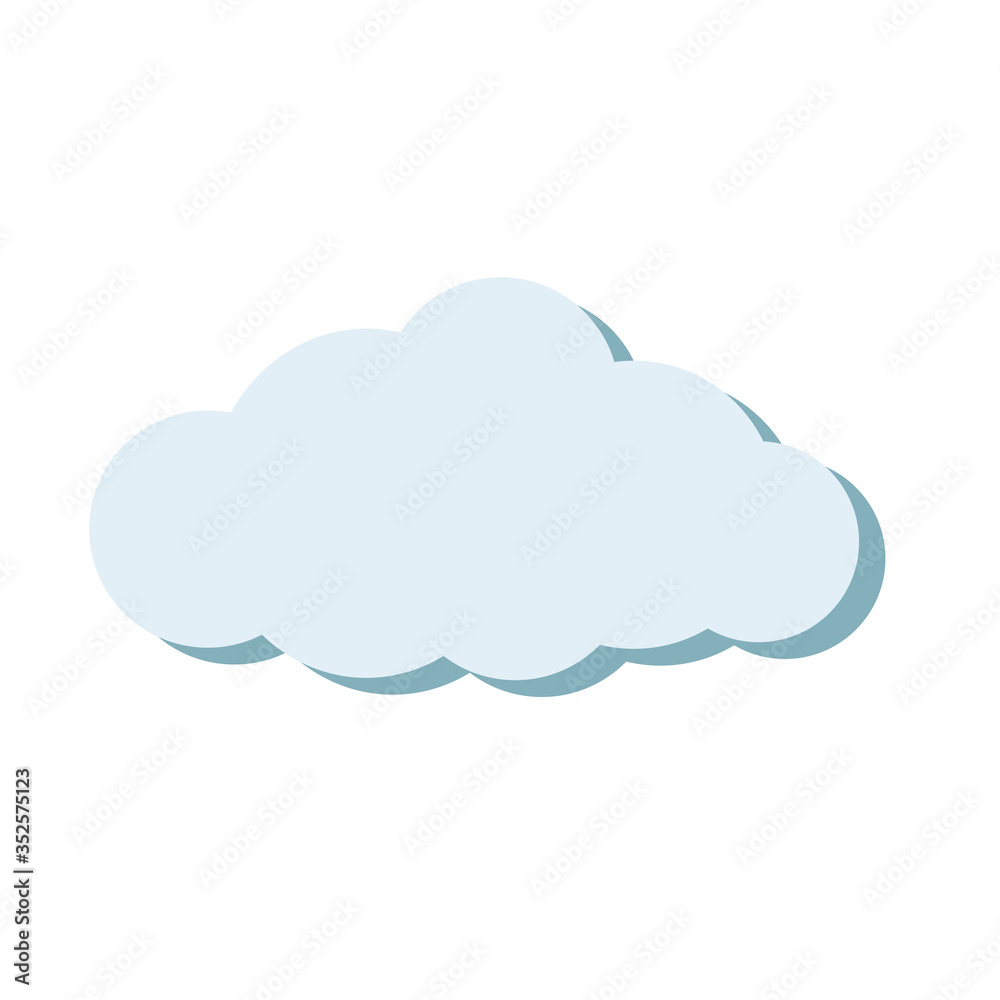 Grey cloud icons on blue sky for design elements, stock vector illustration Grey cloud icons on blue sky for design elements, stock vector illustration